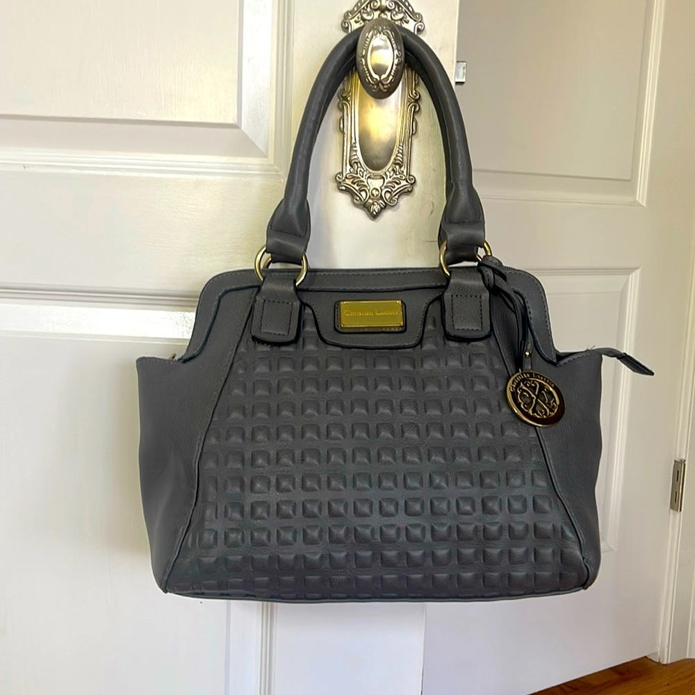 Christian Lacroix handbag. Grey. Smoke free home. Zipper pockets inside and out.